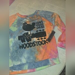 Prince Peter Woodstock Sweatshirt Tie Dye Crew New Womens L NEW